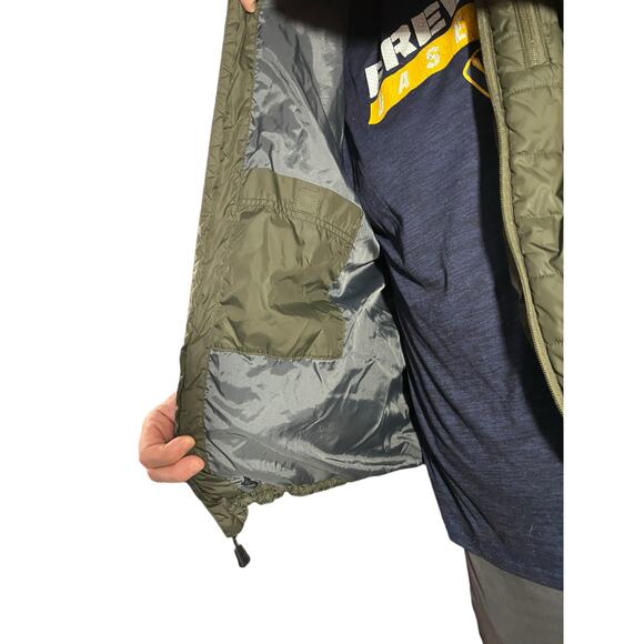 Carhartt Men’s Olive Green Puffer Jacket - Size 2XL - Full Zip Nylon Shell - Picture 12 of 16